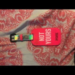 Travel luggage tag pink